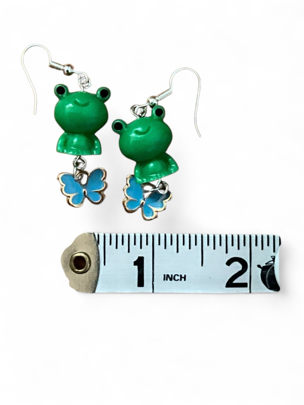 Hand made frog and duck earrings